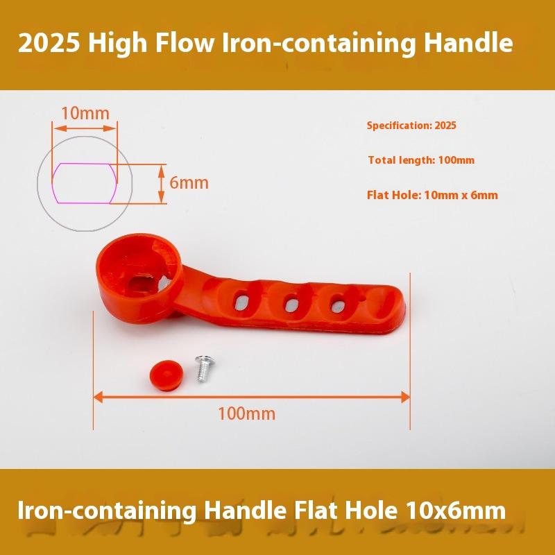 2Pcs Red Ball Valve Handle Replacement Iron Long Handle Leak Proof Universal For Gas Pool Faucet Water Garden