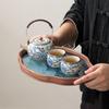 Чайный сервиз «Лотос» ручной работы: Чайник, шесть чашек с подносом - стиль кунг-фу