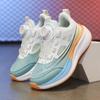 2025 Summer New Boys Mesh Breathable Sneakers Rotating Button Carbon Plate Classmates Girls Running Shoes