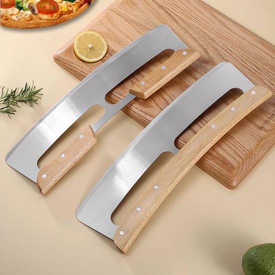 Нож для пиццы Rocker Blade Острый нож для пиццы Rocker Slicer из нержавеющей стали с защитным чехлом Аксессуары для печи для пиццы