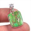 Подвеска из натурального зеленого медно-бирюзового драгоценного камня из цельного серебра 925 пробы 1,25 дюйма J5I67