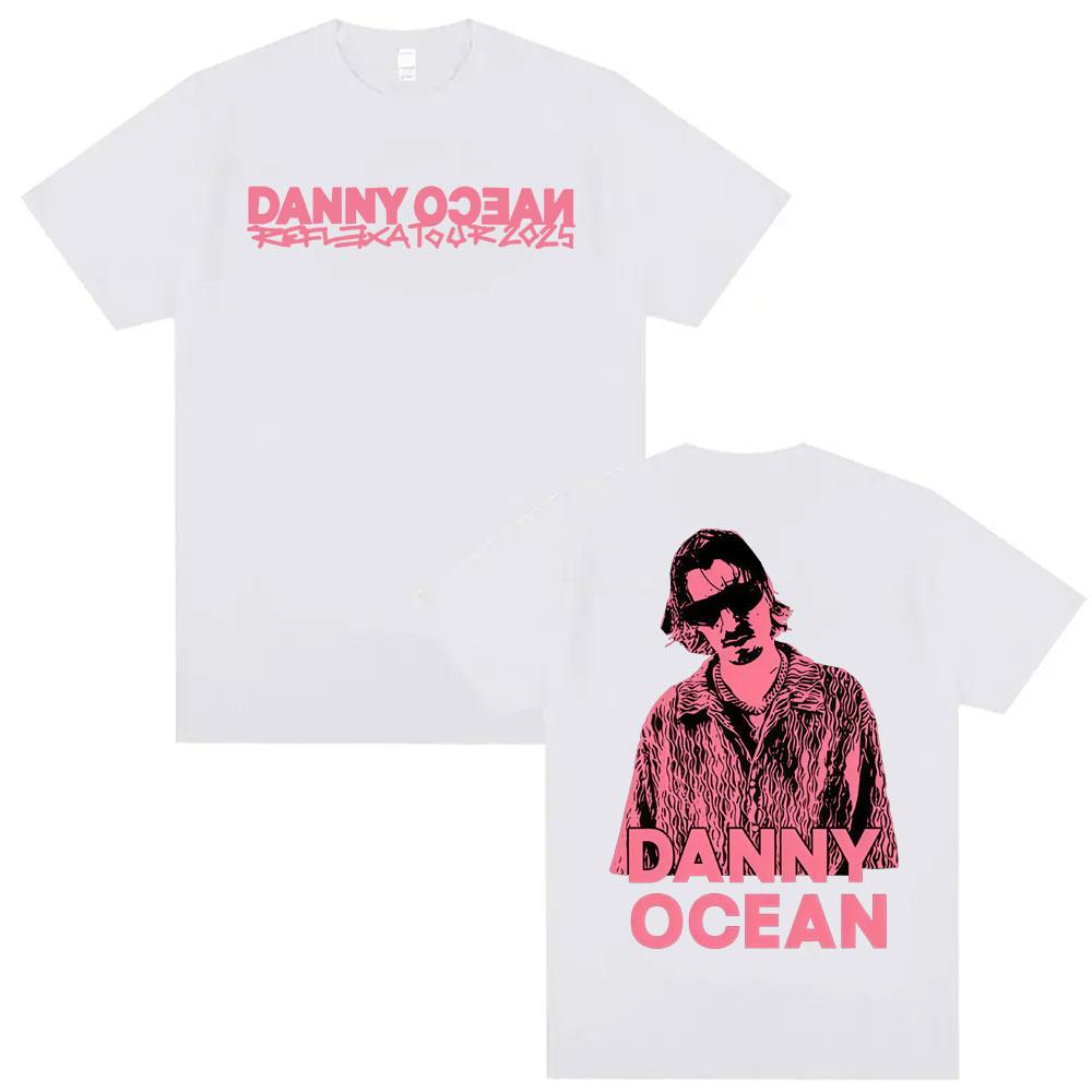 2026 Rapper Danny Ocean Reflexa Tour Graphic T Shirts Mens Clothing Harajuku High Street Tshirts Male Cotton Tshirt