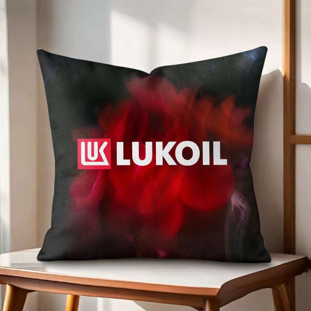 Fashion LLukoil Cushion Cover Natural Linen Organic Fabric DoubleSided Printing Couch Pillow Covers Home Decor
