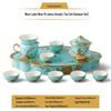 Керамический набор для китайской чайной церемонии Gongfu Yongfengyuan Furenci West Lake Blue, 15 предметов