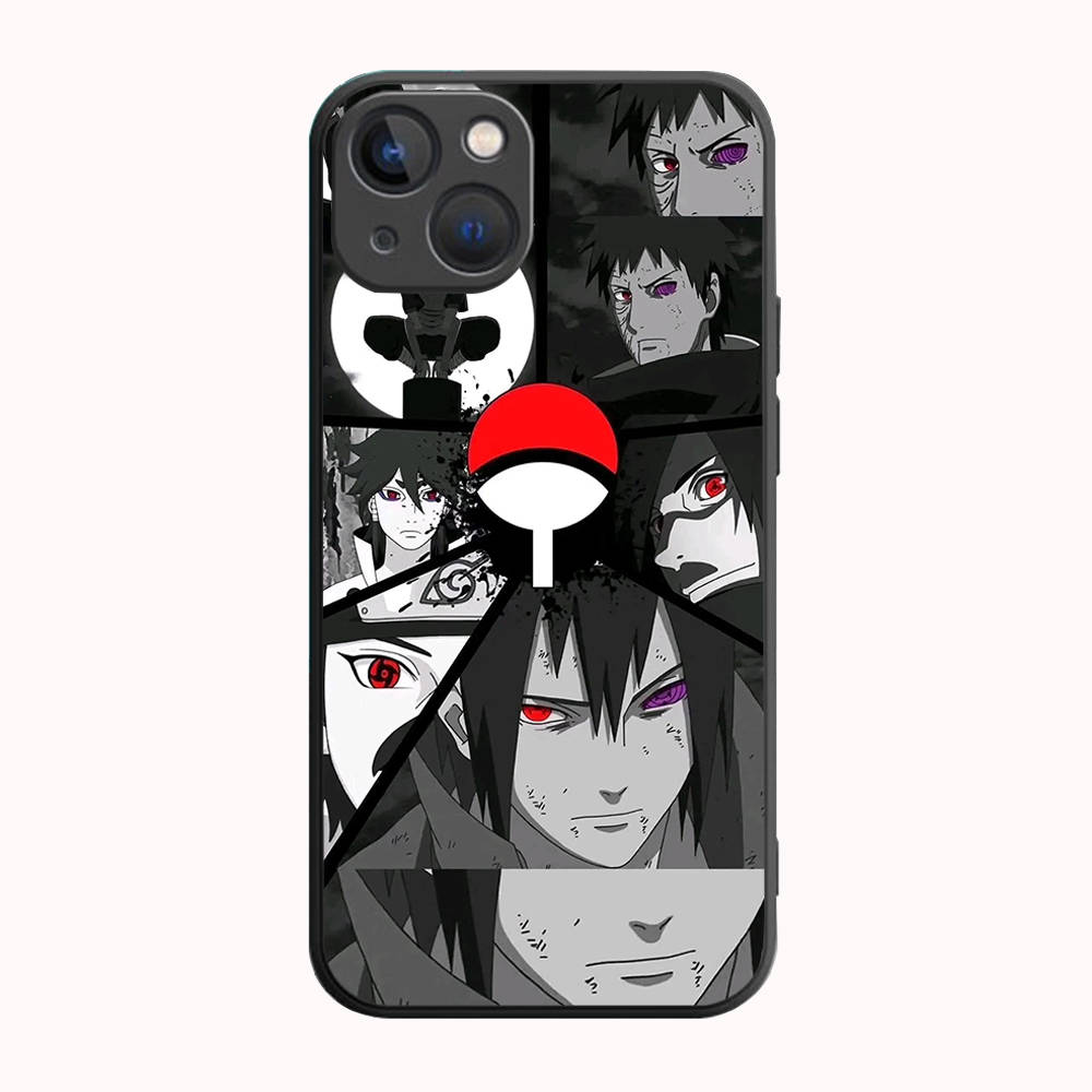 B-42 Наруто черный чехол для Samsung S24 S23 S22 S21 S20 FE S10 Lite Ultra S7 S8 S9 Plus A05S A11 A12 A13 A15 A22 A24 A25 A32 A52 A71 5G