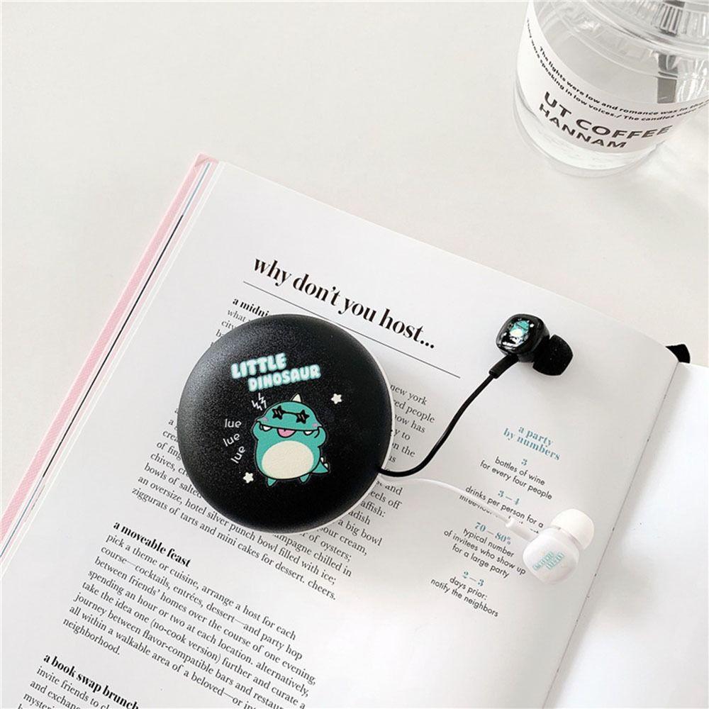 With Storage Box Wired Headphones Dinosaur Earplugs Exquisite Wired Headset  Videos