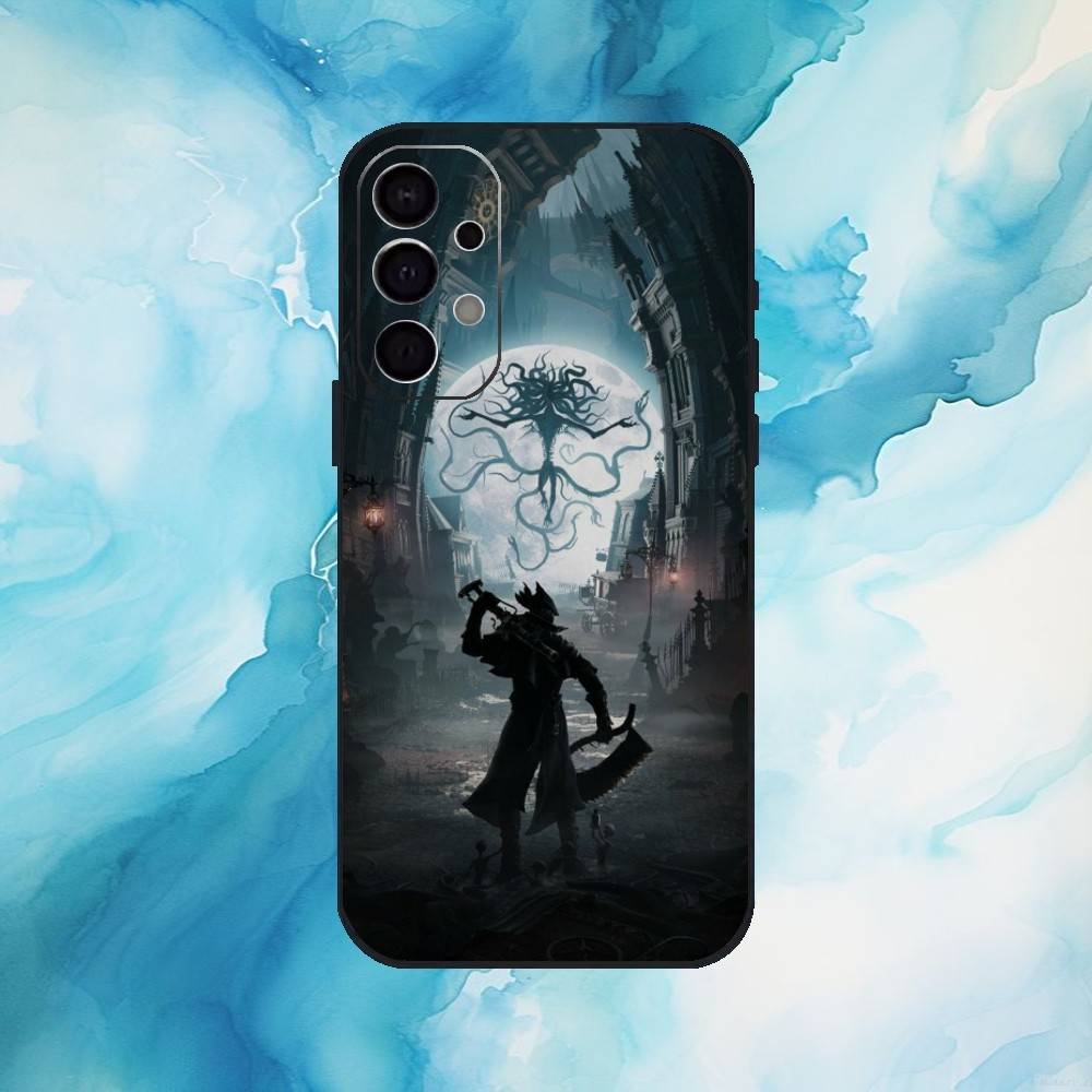 Игровой чехол B-Bloodborne для Samsung Galaxy A73, A72, A71, A70, A53, A52, A51, Мягкий силиконовый черный чехол