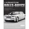 1/18 Rolls Royce Phantom Alloy Luxy Car Model Diecasts Metal Vehicles Collect Simulated Decorations Sound & Light Gifts for Kids