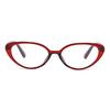 Personalized Cat Eye Eyewear PC Anti Blue Light Flat Mirror Fashionable Oval Frame Glasses Suitable for Tourist Street