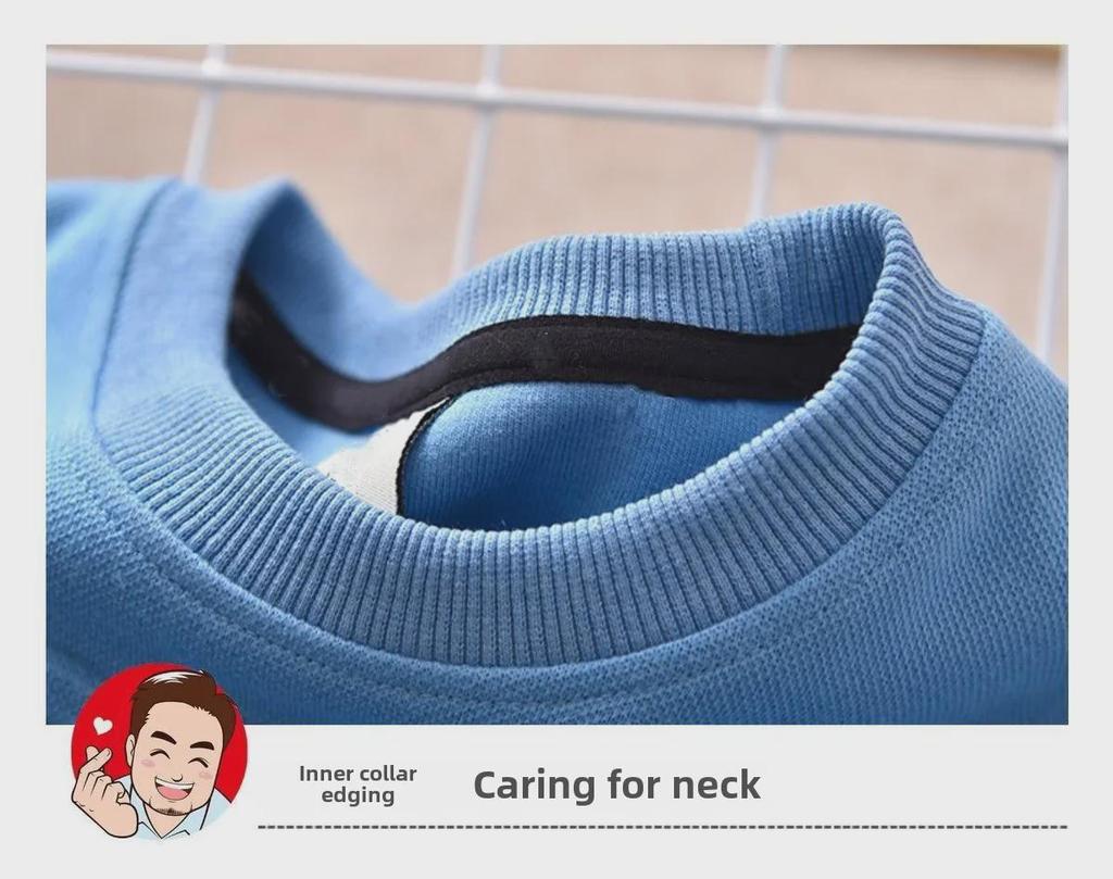 Футболки с длинным рукавом для мальчиков весна и осень - тонкий свитер с тисненым медведем для детей