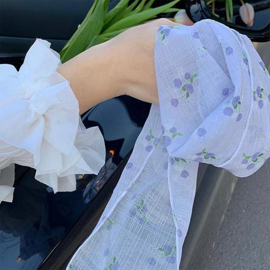 Повязка на голову, стильный цветочный принт, цветной женский платок, дорожная подставка для фото, платок из искусственного шелка, аксессуар для одежды