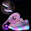 27-40 Double-wheel Charging LED Lamp Shoes Runaway Shoes Wheel Shoes Skating Shoes