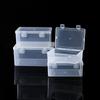 Nail Art Plastic Clear Double Buckle Storage Box Nail Rhinestone Brush Pen Buffer Grinding Files Organizer Container Case