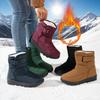 Snow Boots Women's Large Size 45 Winter New Velvet Thermal Cotton Boots Medium and Long Boots Snow Boots Non-slip Bottom