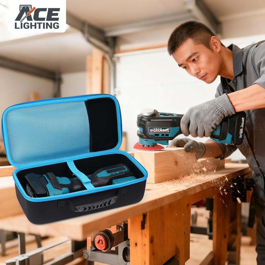 Кейс ACE LIGHTING для Makita TM52DZ Совместим с беспроводными инструментами Makita 18V Включает удлинитель для предотвращения падения лезвий, легкий, водонепроницаемый и