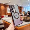 Новый продукт подходит для S24U магнитный чехол для телефона в машину Samsung S23FE love постепенное изменение блестящий защитный чехол S21
