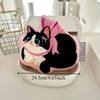 [Милое полотенце для сушки рук] Быстросохнущее, супервпитывающее коралловое флисовое полотенце-кошка - Мягкое, с петлей для подвешивания для кухни и ванной, Очаровательный мультяшный дизайн