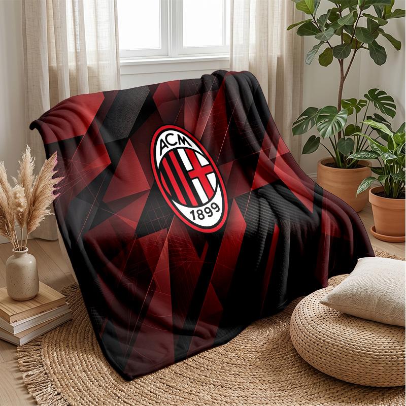AC Milan Theme blanket Soft Flannel Blanket Plush Throw Blanket Cozy Sofa Bed Blanket for Home Decor