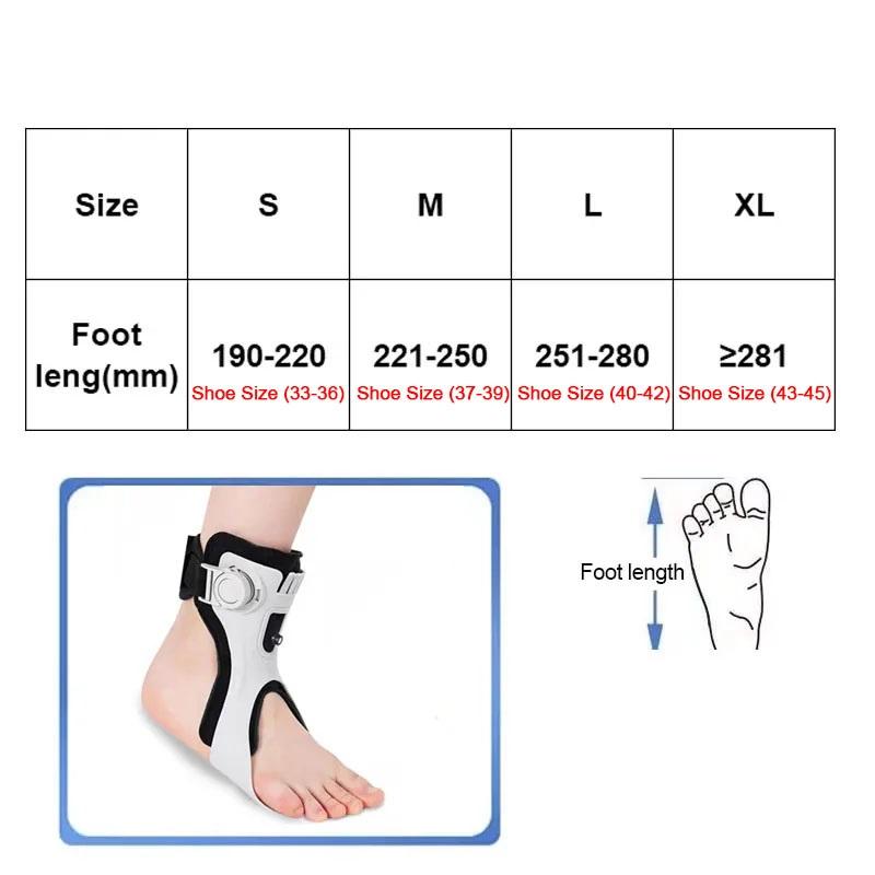 Drop Foot Brace Orthosis with Inflatable Gasbag Balance Foot Corrector Ankle Support for Hemiplegia Patient Stroke Shoes Walking