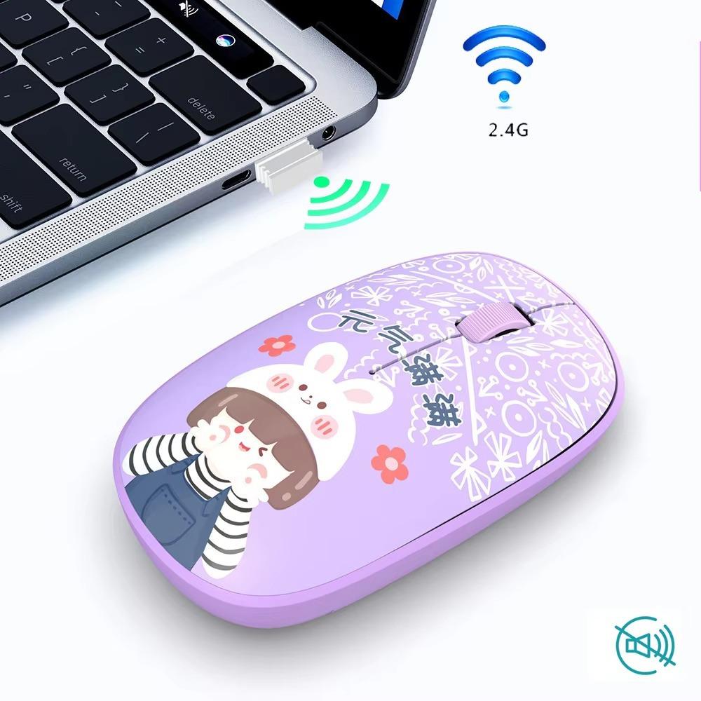 Бесшумные Bluetooth-мыши Bluetooth 5.0 Компьютерная мышь Высококачественная беспроводная мышь Школа