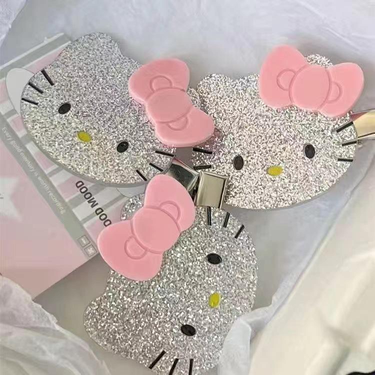 Зажим для волос с бантом Hello Kitty в стиле Y2K, высокая ценность: Сладкий и Дерзкий Аксессуар для Лба и Боковых Прядей Девочки