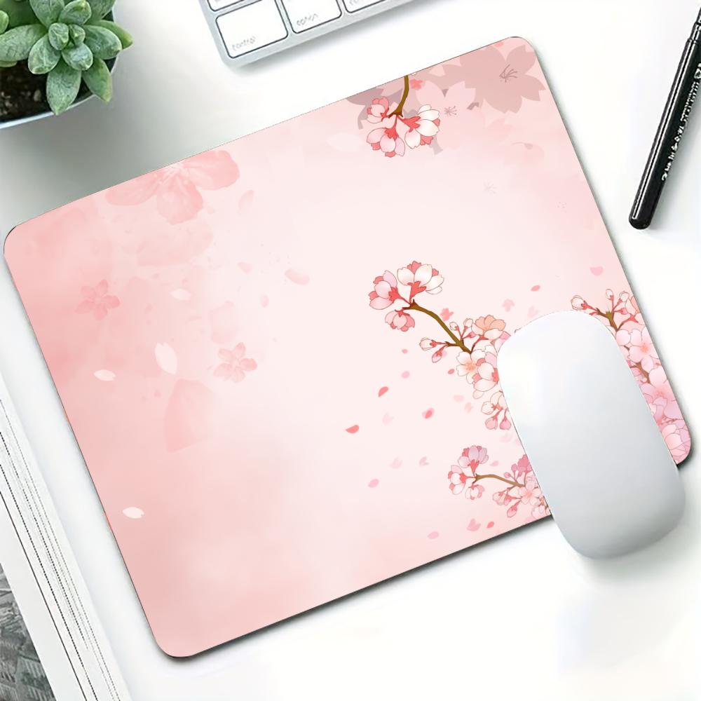 Pretty Pink Sakura Mouse Pad 40X45 Large Square Computer Office Game Table Mats Rubber Anti-slip Mousepads Small Decor Desk Pads