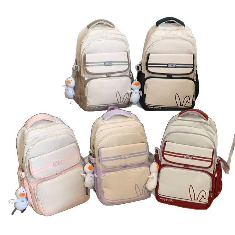 Schoolbag New ins Lightweight Versatile Durable College Style Large Capacity School Bag Junior High School Student College Student Backpack