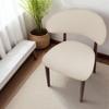 C Shaped Backrest Chair Cover High Elastic Split Wood Chair Protector Dustproof Seat Slipcover For Home Decoration