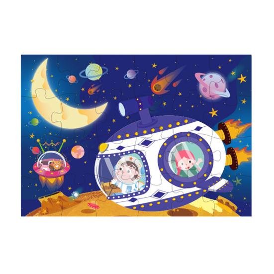 24/48/60Pcs/Set Cartoon Jigsaw Puzzle Toy Animal Vehicle Dinosaur Preschool Leaning Puzzle Game Toddlers Boys Girls Educational Floor Puzzle Toy