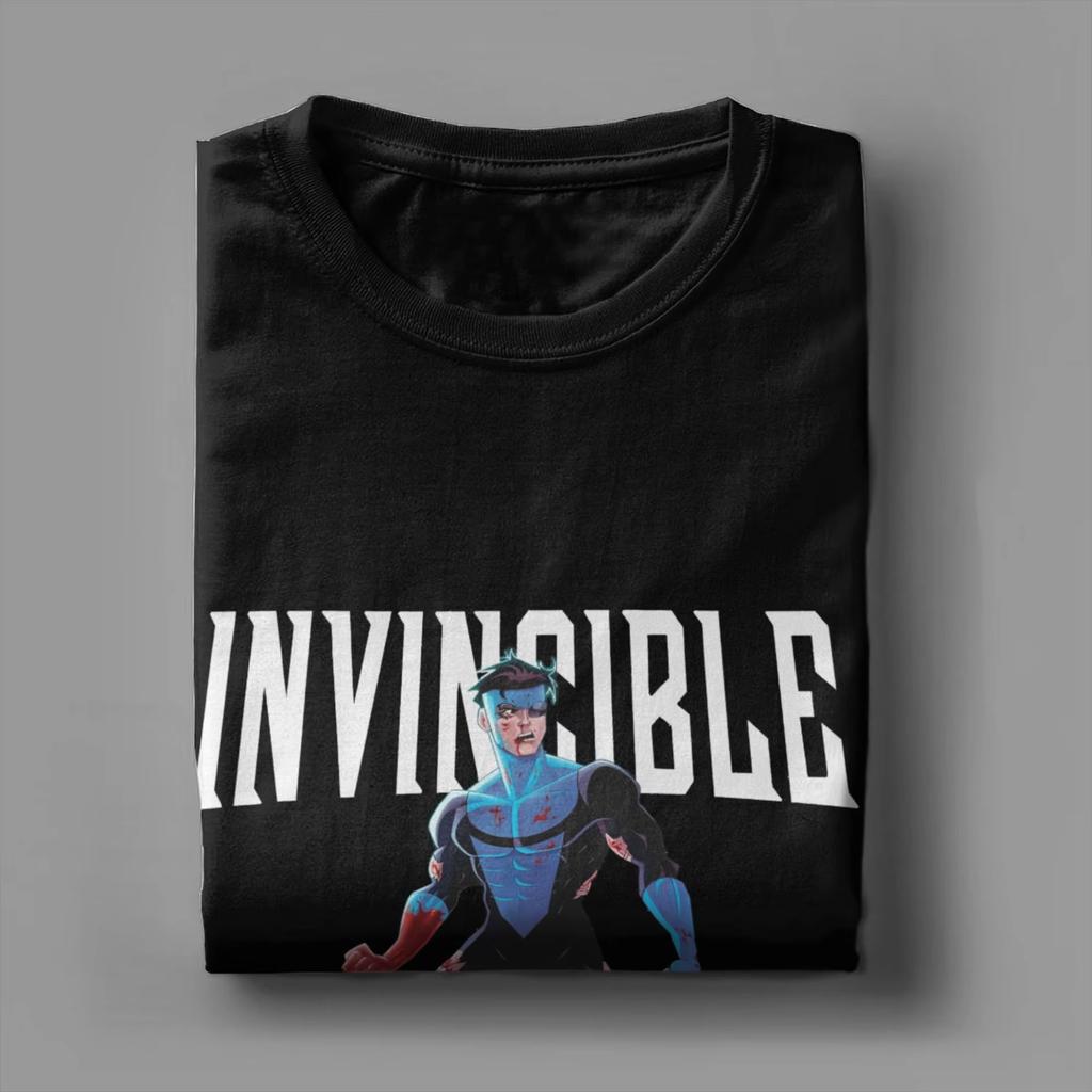 2025 Новая футболка для подростков Invincible, мужская забавная хлопковая футболка с графическим принтом, круглый вырез, короткий рукав, повседневный подарочный топ