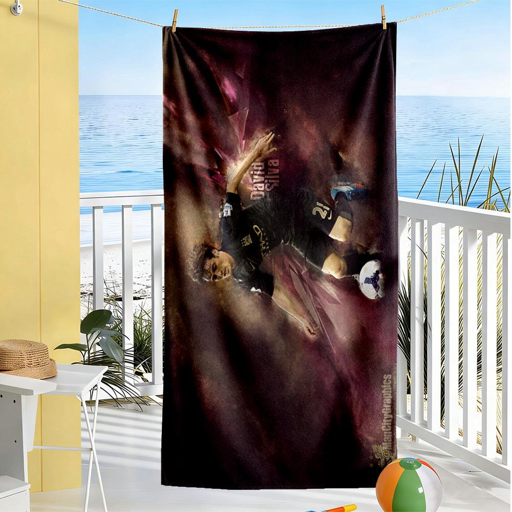 Chelsea Fc Player Action Beach Towel Super Soft Microfiber Quickdry Fabric Comfortable Lightweight