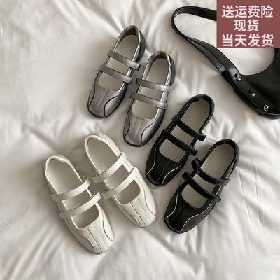 Версия из коровьей кожи~ Туфли Мэри Джейн на платформе с липучкой женские весна-осень 2025 новая спортивная модель балетки одинарные туфли