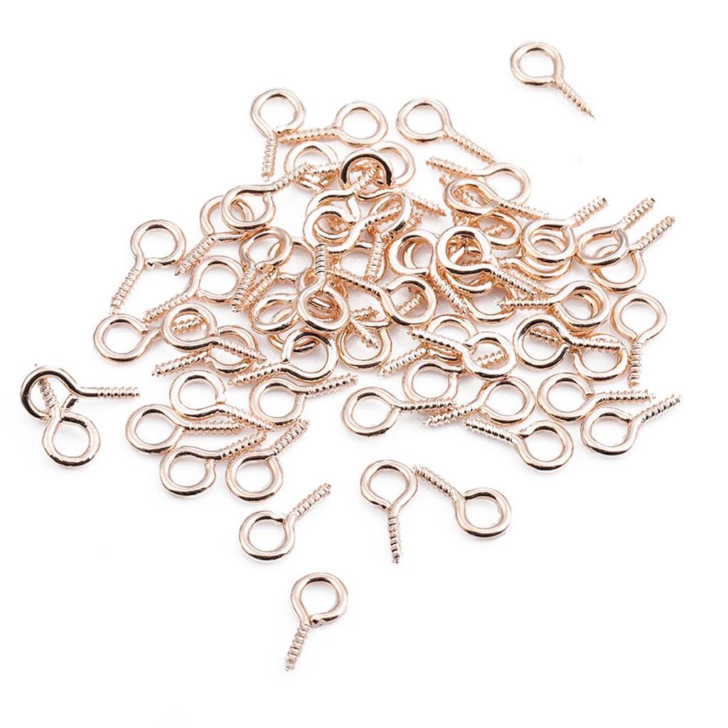 200 шт., маленькие мини-шпильки для глаз, крючки, люверсы, винтовые застежки с резьбой, крючки для изготовления ювелирных изделий своими руками, фурнитура