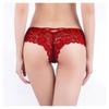 (SU)Женские сексуальные трусики, однотонные кружевные трусы с заниженной талией и перекрестным ремешком с бантом