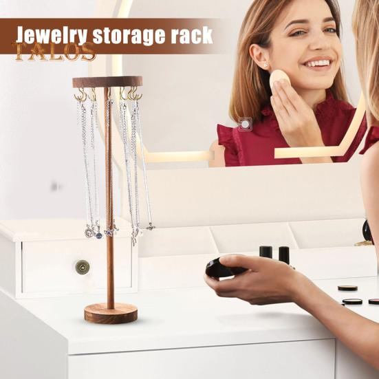 Подставка для ожерелий, органайзер для украшений с крючками, деревянная основа, органайзер для повязок на голову, подставка для девочек, ожерелий, браслетов