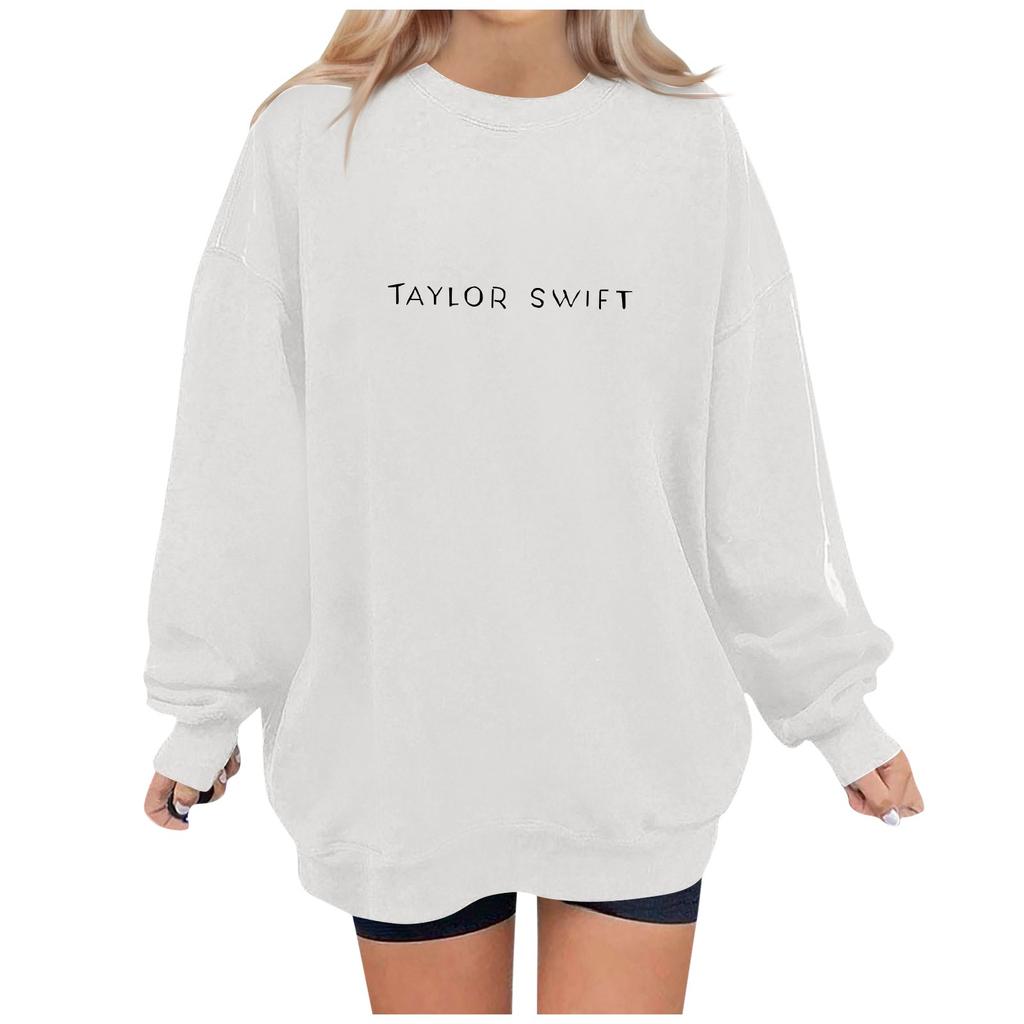 Женский повседневный модный пуловер с длинным рукавом и круглым вырезом с принтом