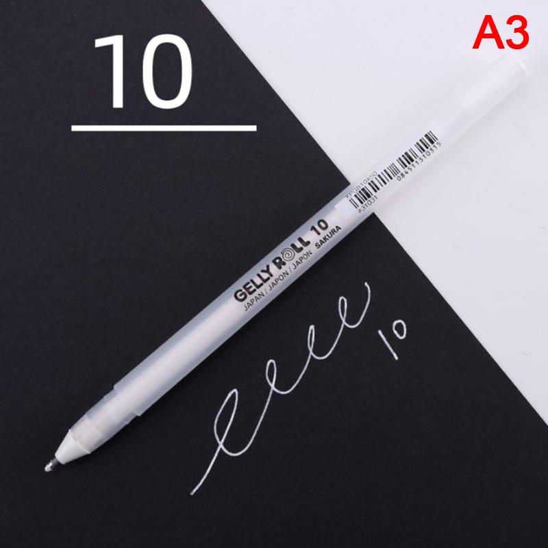 Гелевая ручка Sakura Gelly Roll белого цвета 0,5 мм 0,8 мм 1,0 мм маркер High Light Marke Pen Black Cardboard Art Painting Pen White Line Pens