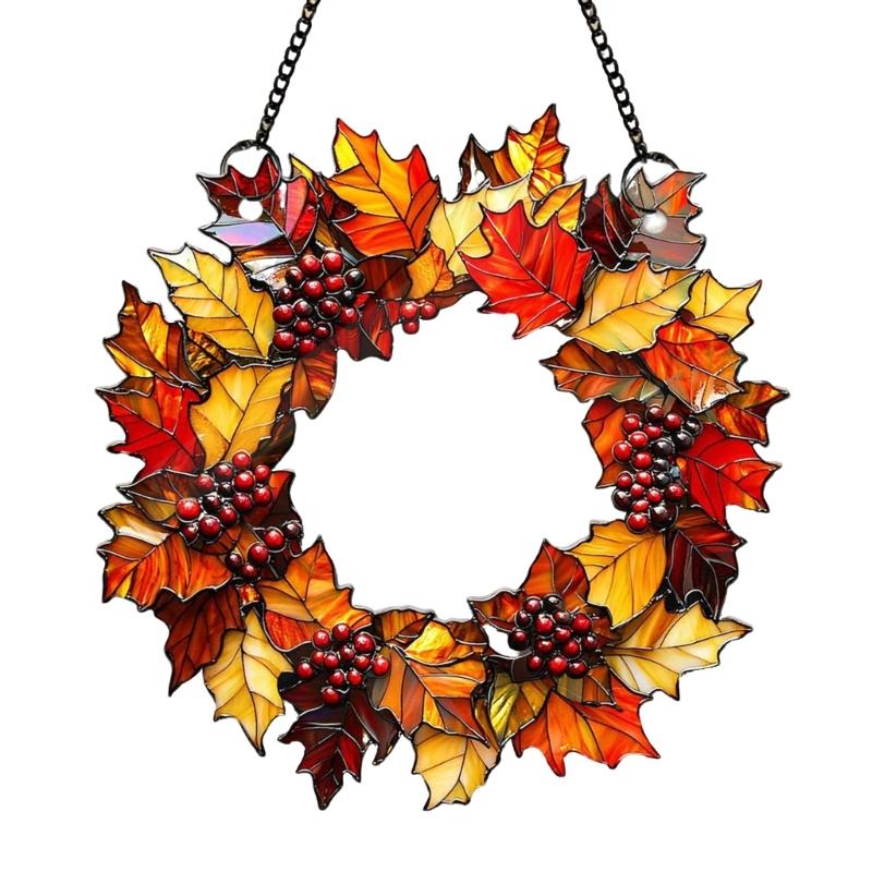 652F Витражное Окно Подвесные Птицы Подсолнухи Ловец Солнца для Окна Двери Домашний Декор Искусственное Зеленое Растение Ловцы Солнца