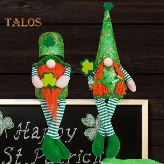Улица. Украшение в виде гнома на День Святого Патрика, плюшевая кукла-фигурка гнома с клевером, ирландское безликое украшение ручной работы для декора стола