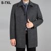 Men Woolen Coat Autumn Winter Overcoat Wool Long Coat Peacoat Men Wool Jacket Plus Size 7XL