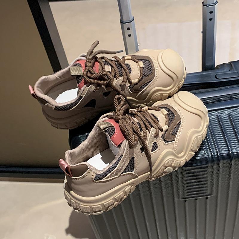 Dad Shoes Женские летние универсальные сетчатые кроссовки для бега на платформе Повседневные кроссовки