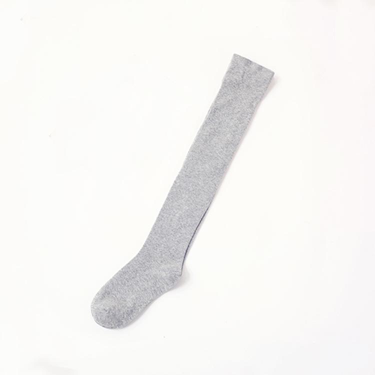 Женские силиконовые хлопковые носки выше колена - дышащие, однотонные, в японском стиле для осени и зимы