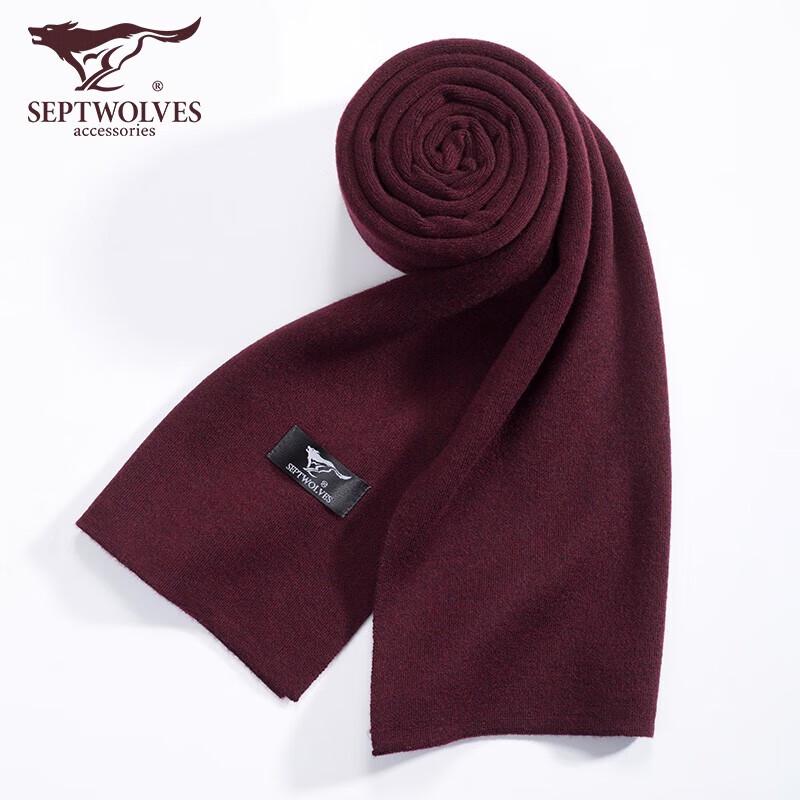 Septwolves Men's Winter Solid Warm Scarf