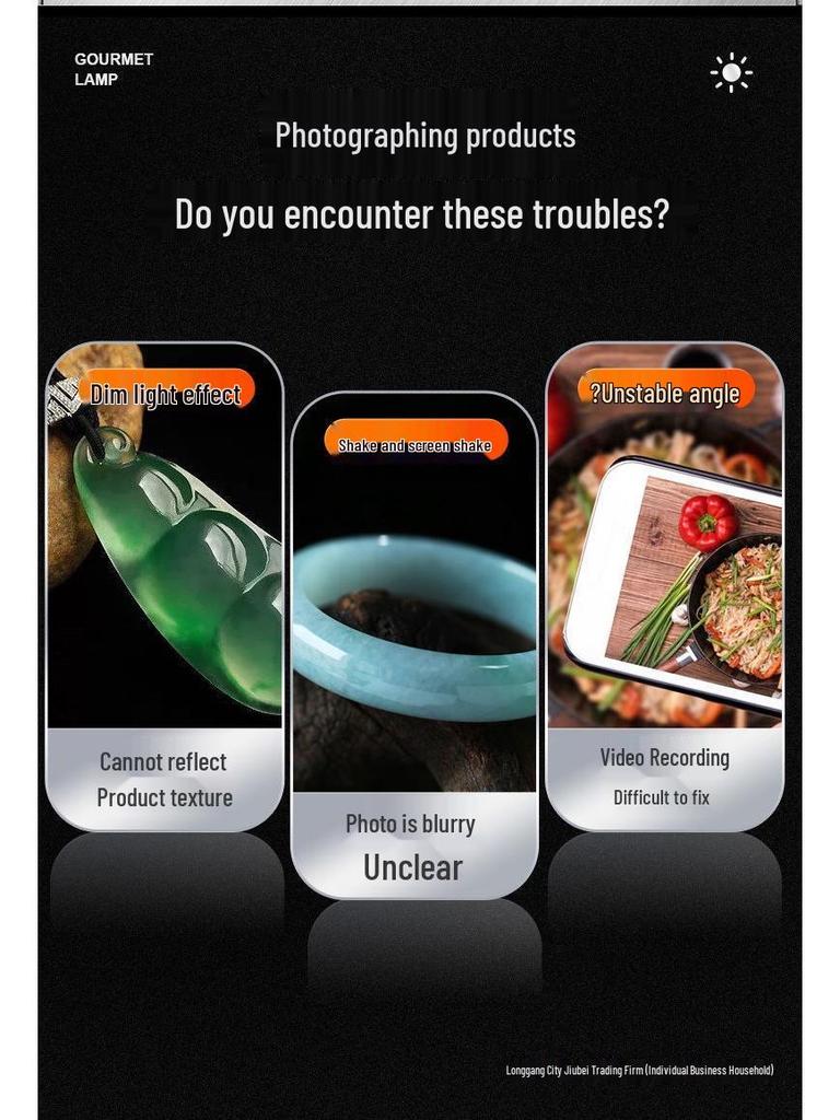 Профессиональная настольная стойка для освещения для фуд-фотографии для видео и прямых трансляций в помещении