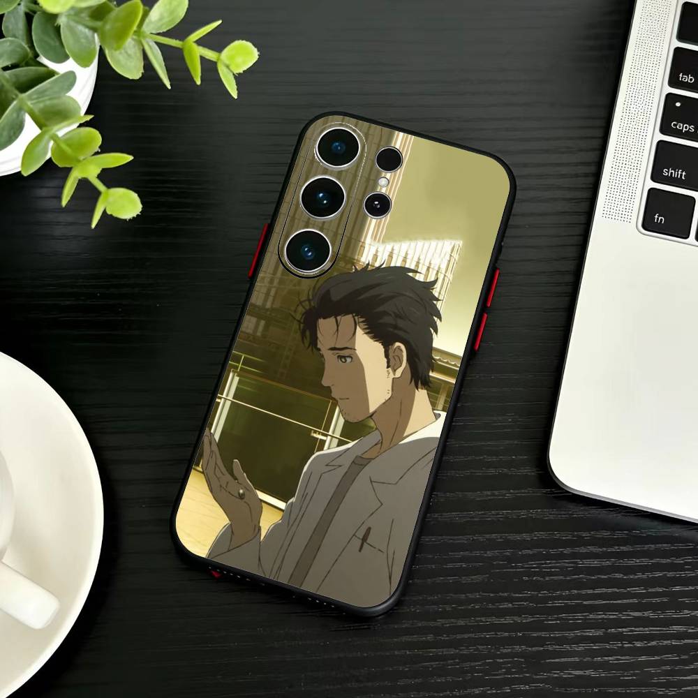 Чехол для телефона T-Rintaro Okabe STEINS DATE Для Samsung S26,S25,S24,S23,S22,S21,S20,Plus,Fe,Lite,Другие Черный Чехол