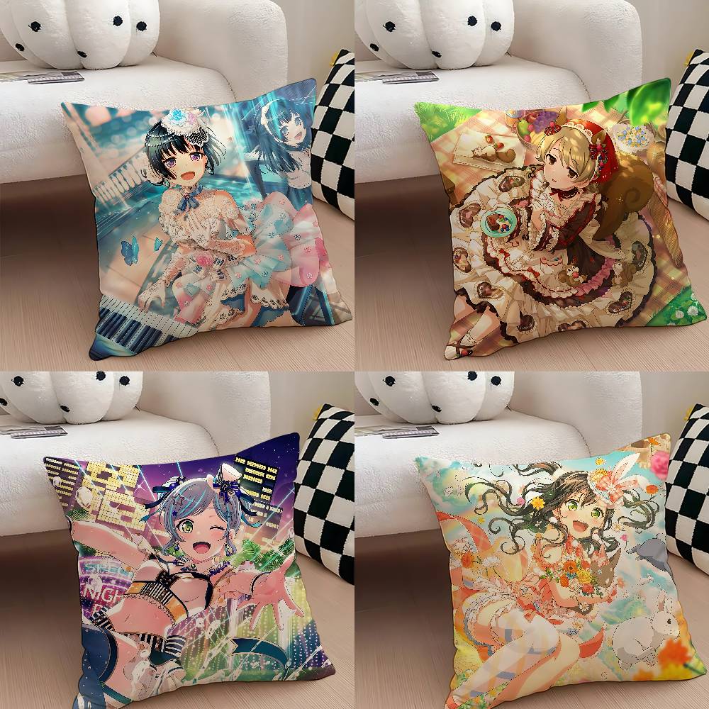 BanG Dream Аниме Наволочка Декоративная Наволочка Скандинавский Винтажный Стиль Наволочки для Подушек Дом Гостиная Диван Диван Сиденье