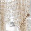 1 шт. NAPEARL Кружевная полупрозрачная занавеска с цветочной вышивкой, в стиле французской деревни, кремового цвета, для спальни, гостиной, витрины, домашнего декора