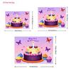 2D Happy Birthday Themed Backdrop, Cake, Cupcakes and Butterflies for Sweet Birthday Celebrations