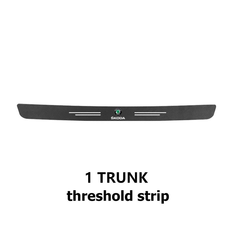 VJDX3 Car Carbon Fiber Door Sill Anti-Scratch Guard Sticker Accessories For Skoda octavia a5 a4 mk1 2 fabia superb rapid mk3 yeti 2006
