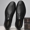 Fashion High Quality Brand Men's Genuine Leather Shoes Hollow Breathable Men's Casual Shoes Conference Business Men's Formal Shoes